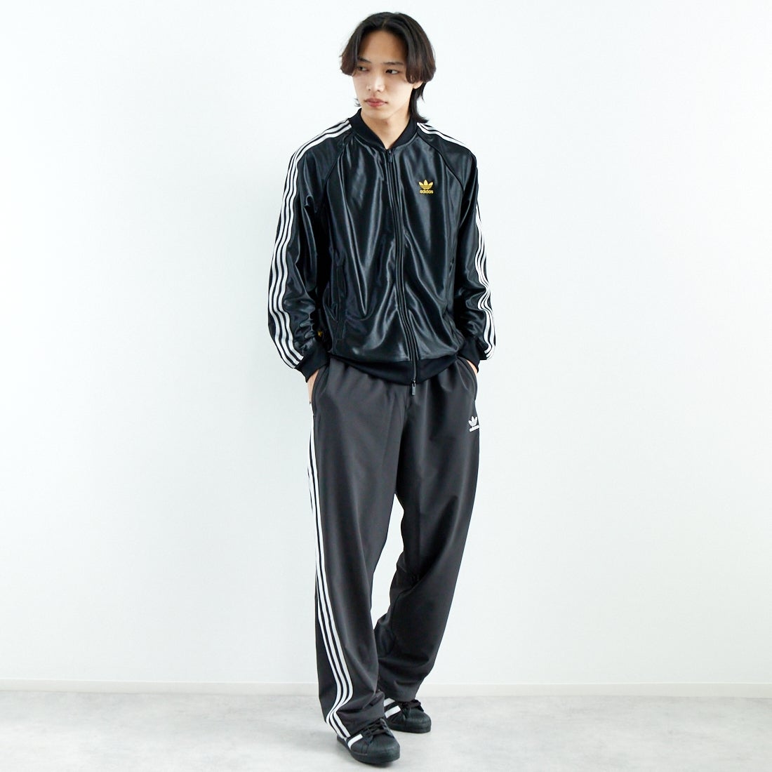 adidas Originals [アディダス オリジナルス] ORI トラックパンツ [DB102] JX8968 &&モデル身長：179cm 着用サイズ：L&&