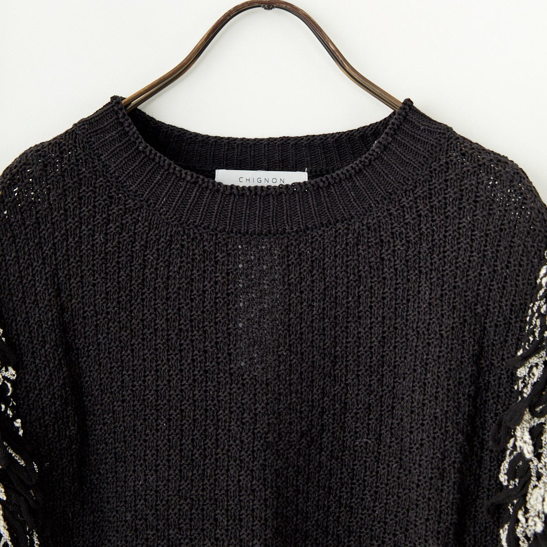 CHIGNON [シニヨン] フリンジパネルベスト [9151-051DP] BLACK