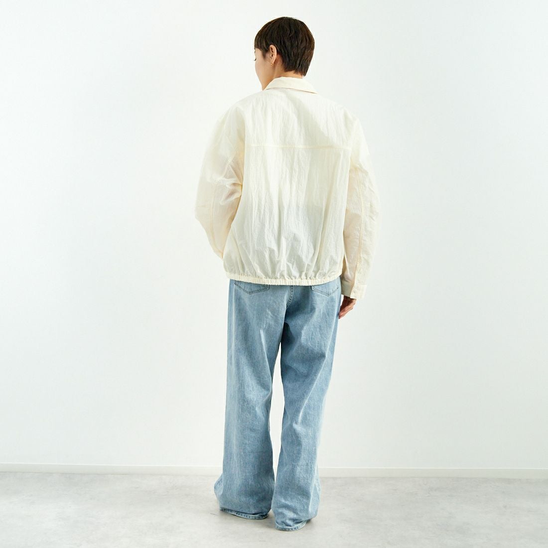 MAISON SPECIAL [メゾンスペシャル] リップストップブルゾン [21251215802] O.WHT &&モデル身長：160cm 着用サイズ：F&&