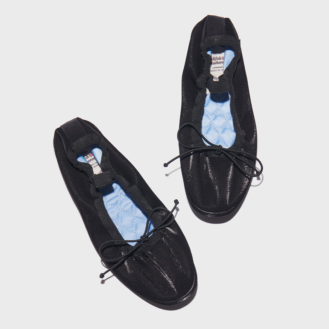 Rockfish Weatherwear [ロックフィッシュ ウェザーウェア] WISLEY SCRUNCH メリージェーン リボンキルトバレエシューズ [RF1SHBD3FL001] BLACK