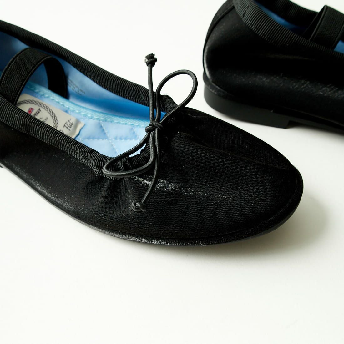 Rockfish Weatherwear [ロックフィッシュ ウェザーウェア] WISLEY SCRUNCH メリージェーン リボンキルトバレエシューズ [RF1SHBD3FL001] BLACK