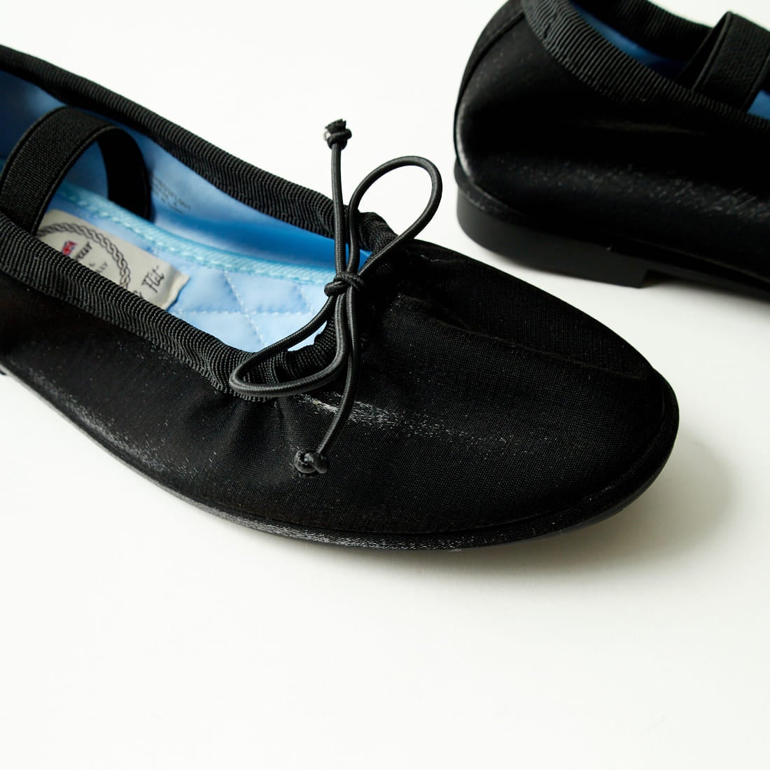 Rockfish Weatherwear [ロックフィッシュ ウェザーウェア] WISLEY SCRUNCH メリージェーン リボンキルトバレエシューズ [RF1SHBD3FL001] BLACK