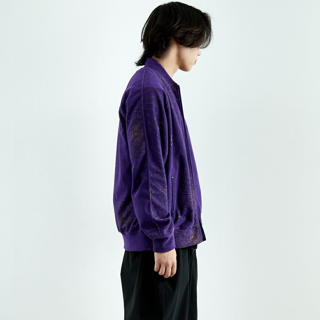 Needles [ニードルズ] リブカラートラックジャケット [QV329] A PURPLE &&モデル身長：179cm 着用サイズ：L&&