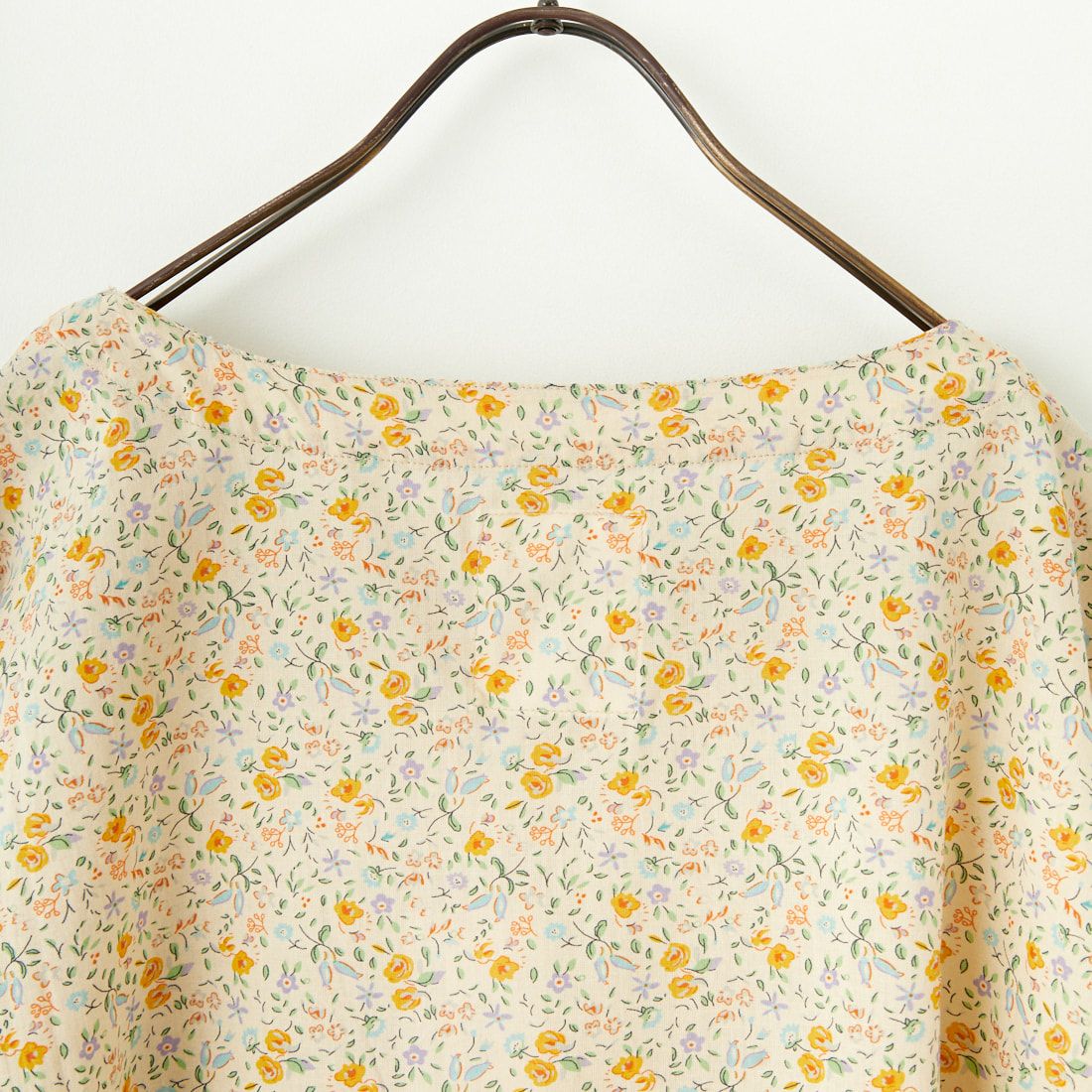 ARMEN [アーメン] コットンフラワープリント ユーティリティボートネックスモック [INAM2513FD] 9600 GYBE