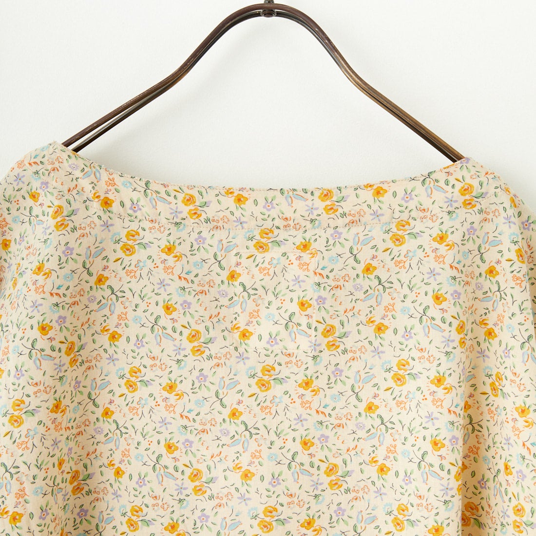 ARMEN [アーメン] コットンフラワープリント ユーティリティボートネックスモック [INAM2513FD] 9600 GYBE