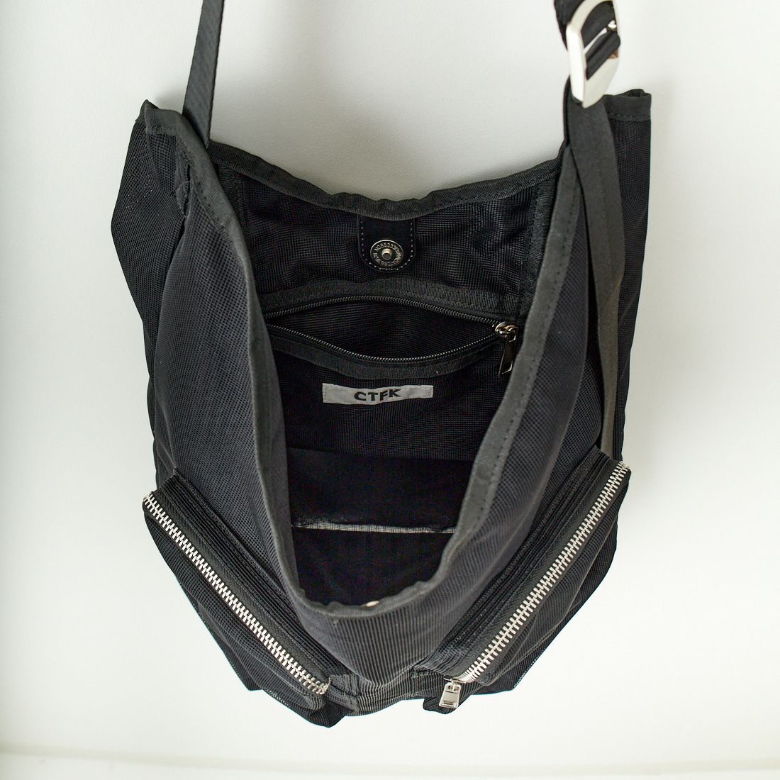 CONTROL FREAK [コントロールフリーク] メッシュテープトートバッグ [244-121517] BLACK