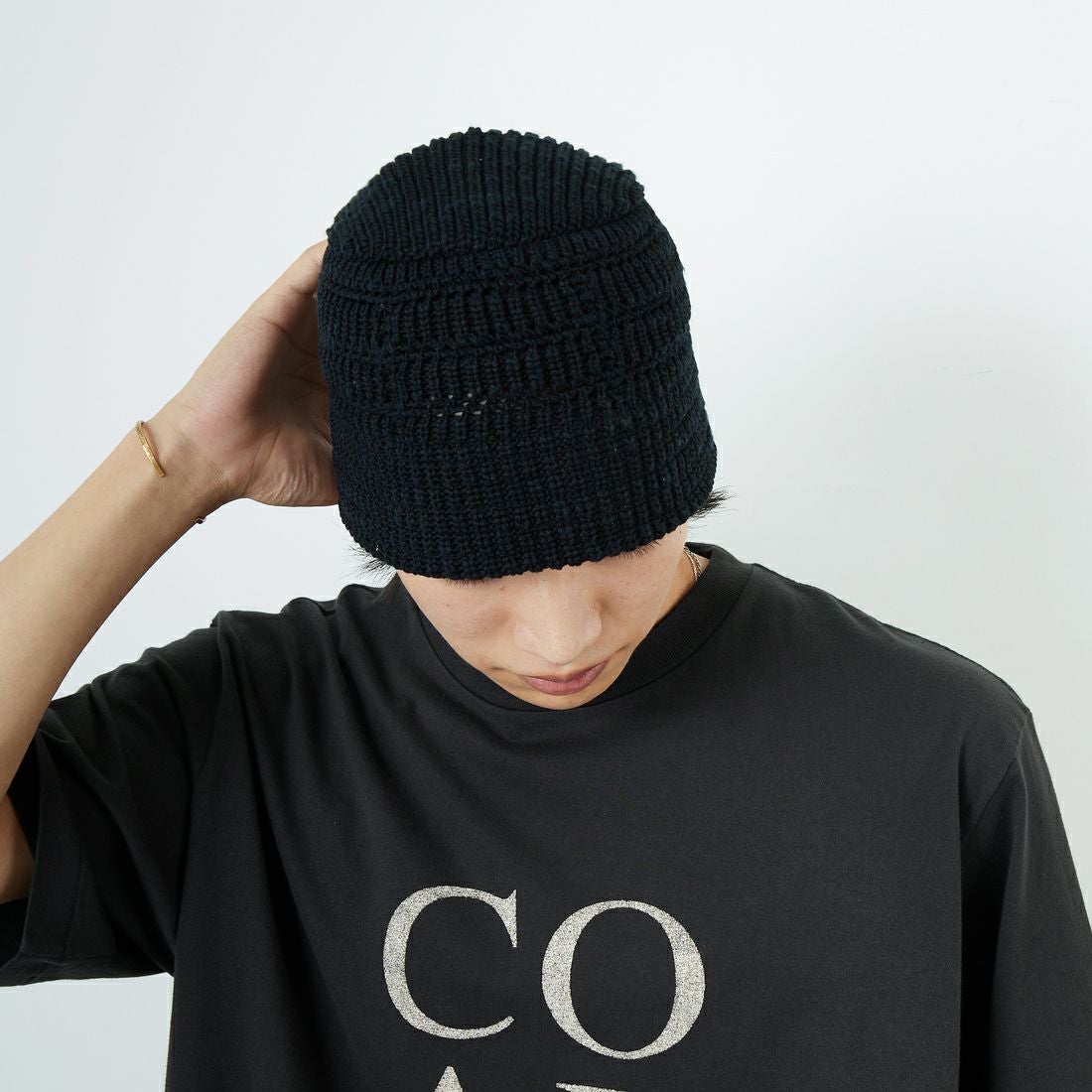 RACAL [ラカル] メッシュラインニットバケットハット [RL-25-1379] BLACK