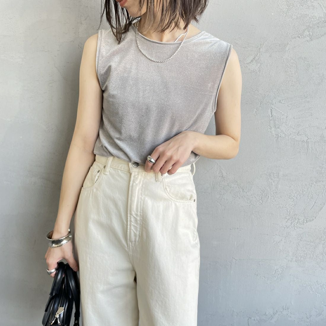 001 ｸﾞﾚｰ&&モデル身長：158cm 着用サイズ：F&&