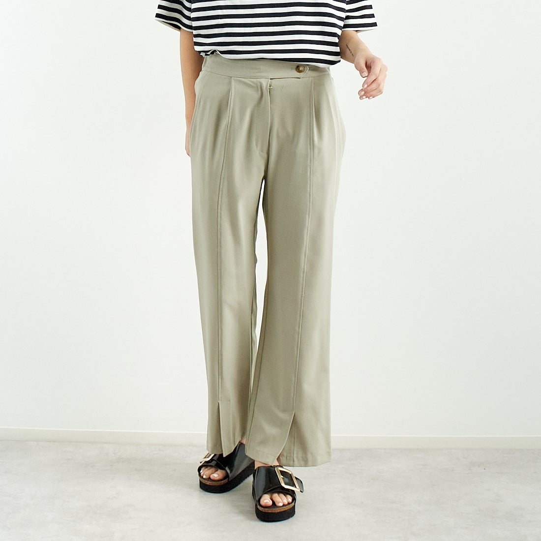 L.BEIGE&&モデル身長：168cm 着用サイズ：F&&