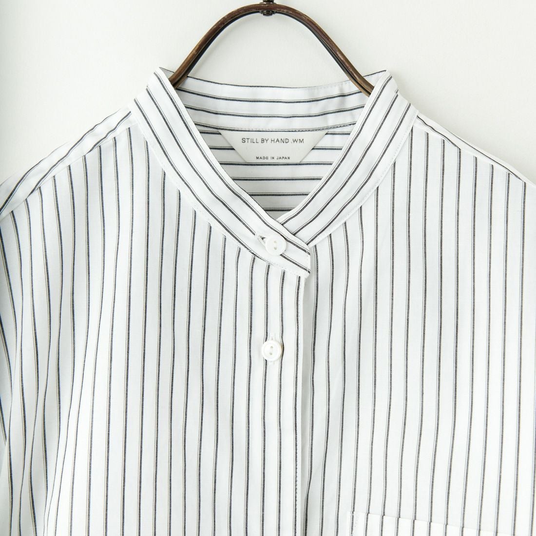 STILL BY HAND [スティルバイハンド] コットンラミー プルオーバーシャツ [SH02251WM] WHITE ST