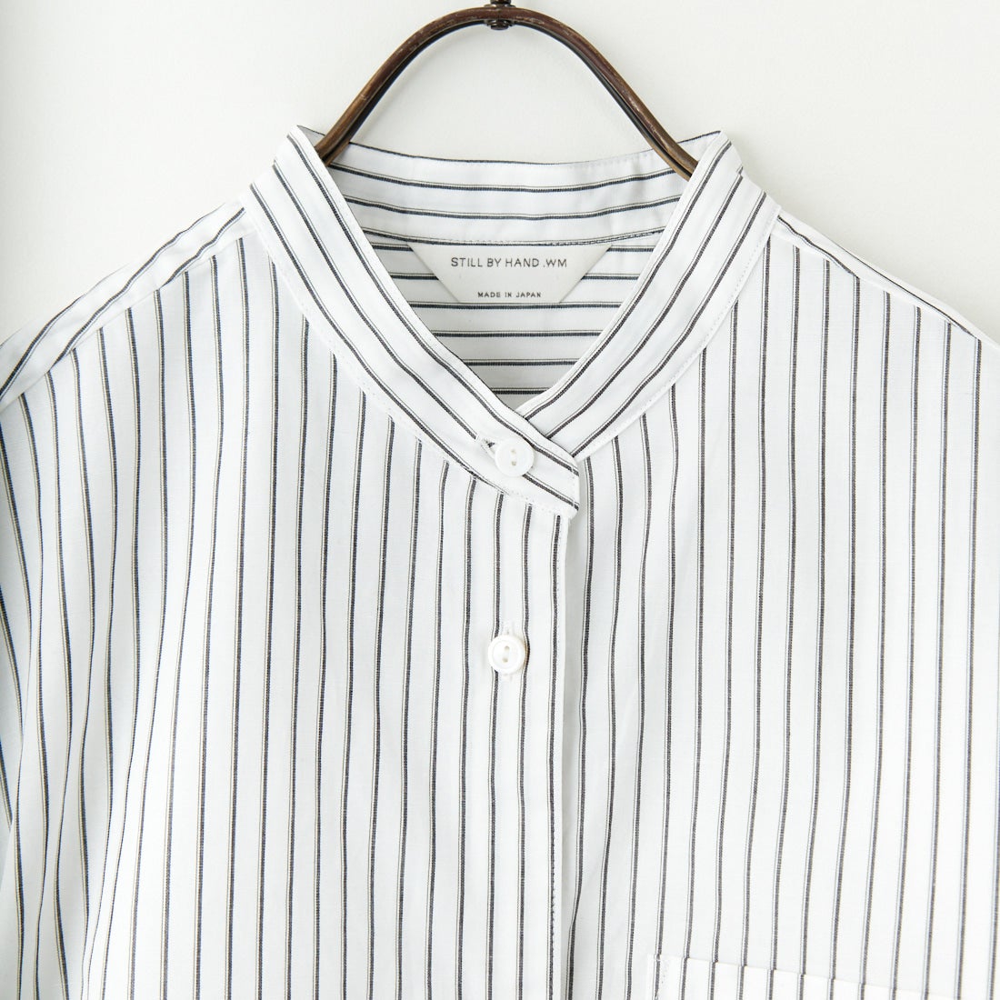 STILL BY HAND [スティルバイハンド] コットンラミー プルオーバーシャツ [SH02251WM] WHITE ST