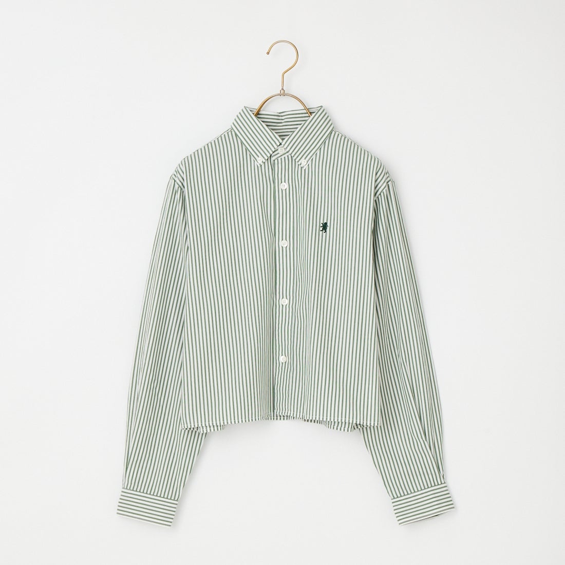 Gymphlex [ジムフレックス] ショートボタンダウンシャツ [GY-B0203MTS] GRN/WHT ST