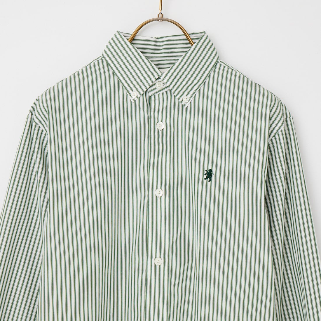 Gymphlex [ジムフレックス] ショートボタンダウンシャツ [GY-B0203MTS] GRN/WHT ST