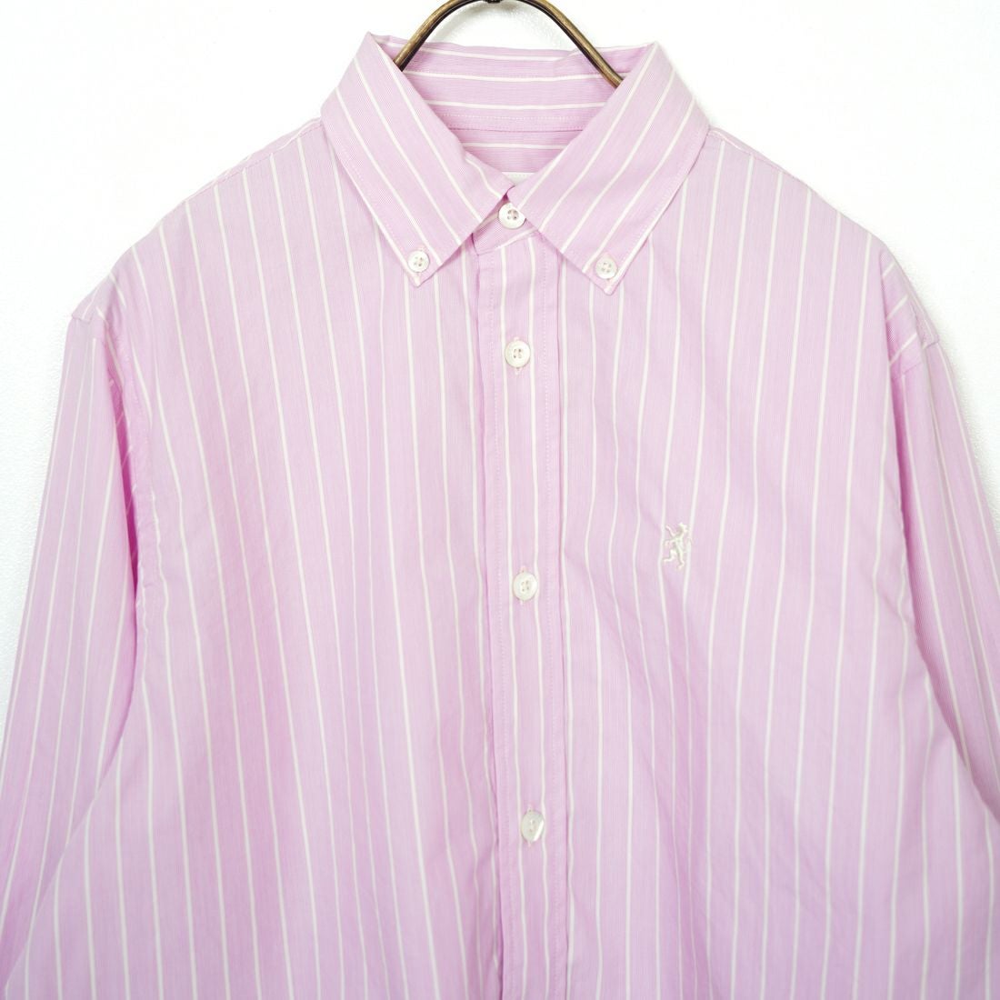 Gymphlex [ジムフレックス] ショートボタンダウンシャツ [GY-B0203CHS] PNK/WHT ST