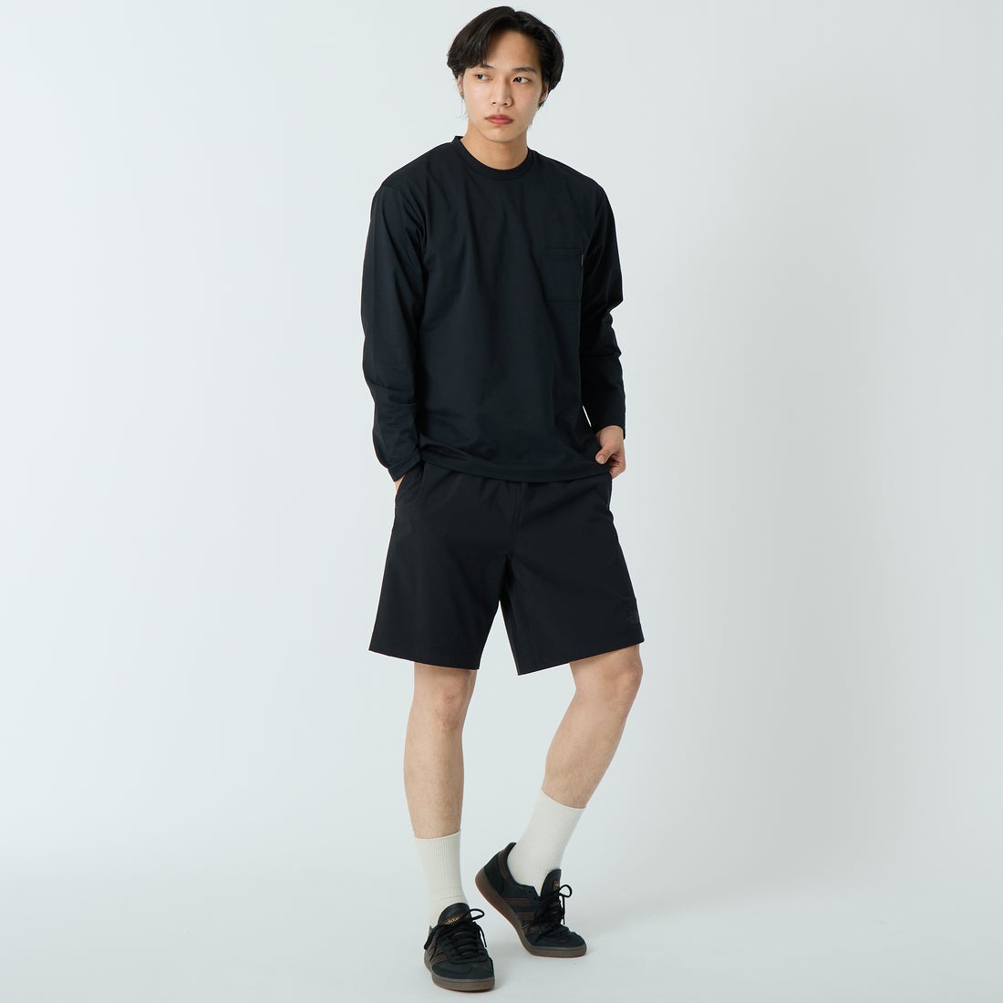 THE NORTH FACE [ザ ノースフェイス] ヴェイグラントショーツ [NB22582] K &&モデル身長：179cm 着用サイズ：M&&