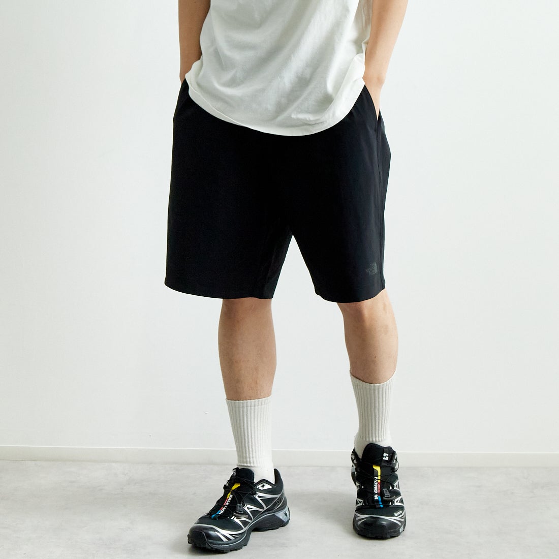 THE NORTH FACE [ザ ノースフェイス] ヴェイグラントショーツ [NB22582] K &&モデル身長：179cm 着用サイズ：XL&&