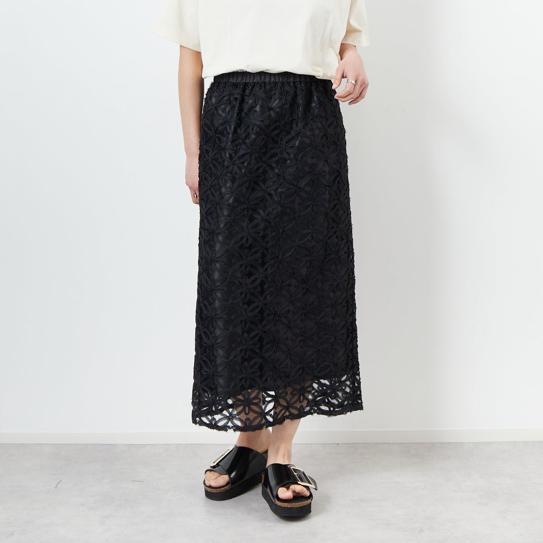 Jf Ready Made [ジェイエフレディメイド] チュールフラワー刺繍