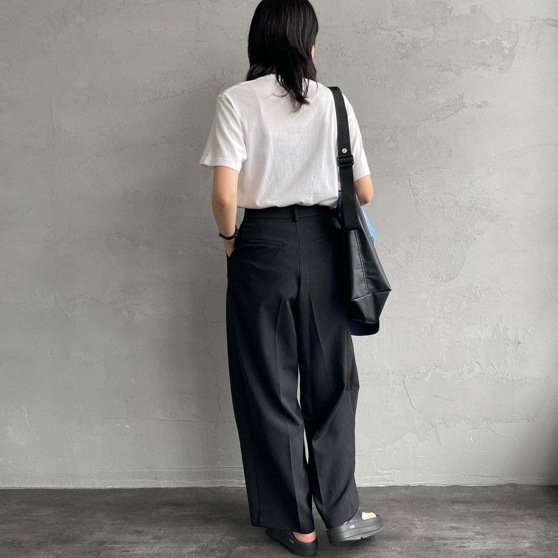 Hanes [ヘインズ] ジャパンフィット 2枚組 クルーネックTシャツ [H5320] 998 ｱｿｰﾄ &&モデル身長：160cm 着用サイズ：S&&