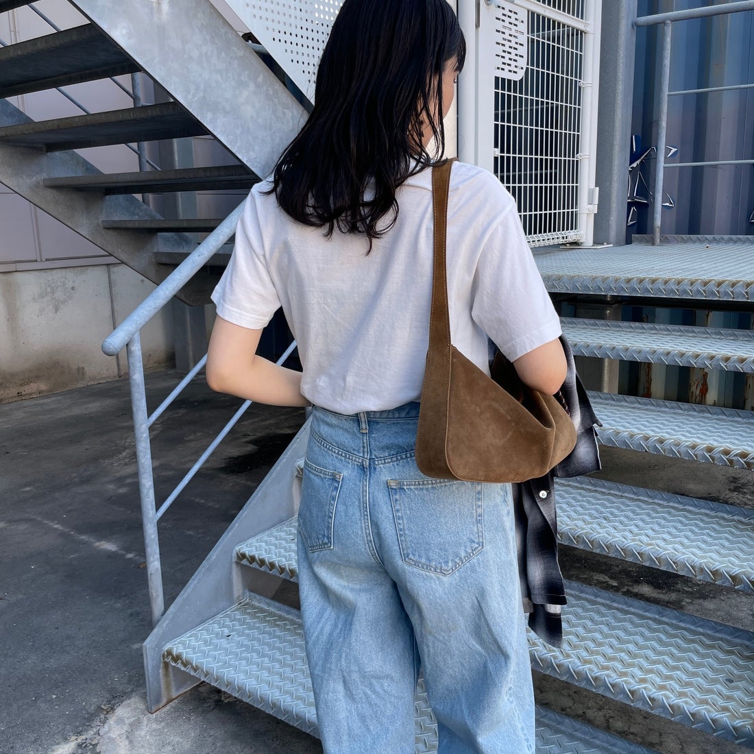 Hanes [ヘインズ] ジャパンフィット 2枚組 クルーネックTシャツ [H5320] 998 ｱｿｰﾄ &&モデル身長：160cm 着用サイズ：S&&