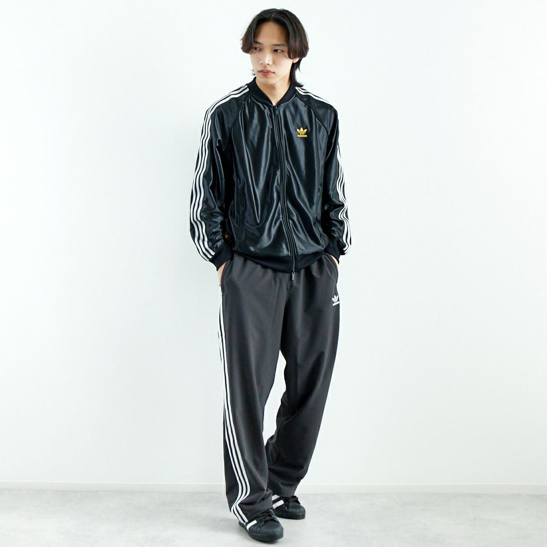 adidas Originals [アディダス オリジナルス] スーパースター トラックトップ [JZ091] JV9274 &&モデル身長：179cm 着用サイズ：L&&