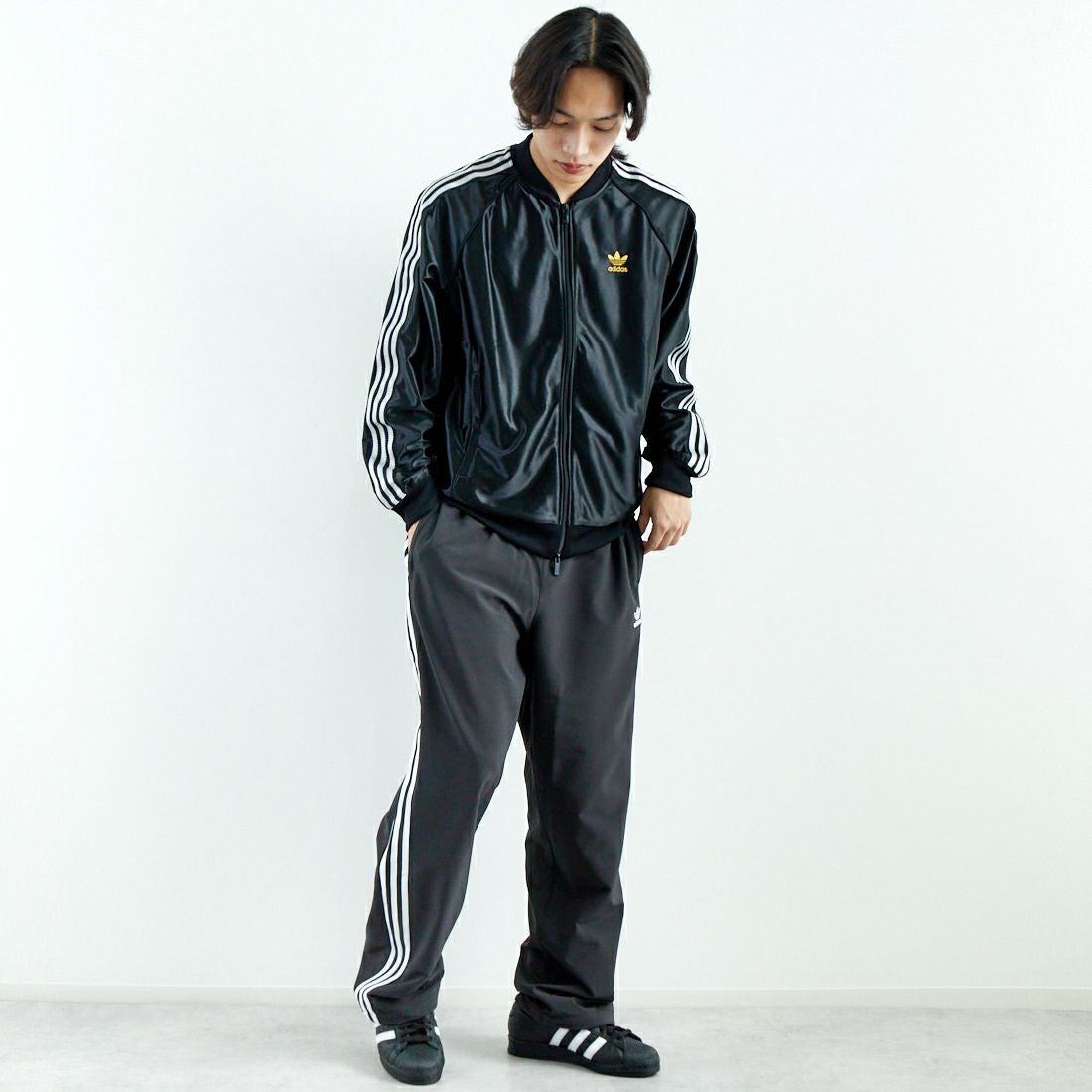 adidas Originals [アディダス オリジナルス] スーパースター トラックトップ [JZ091] JV9274 &&モデル身長：179cm 着用サイズ：L&&
