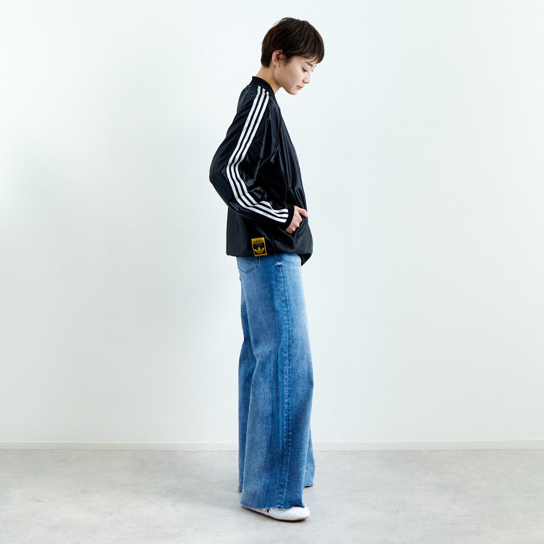 adidas Originals [アディダス オリジナルス] スーパースター トラックトップ [JZ091] JV9274 &&モデル身長：160cm 着用サイズ：S&&