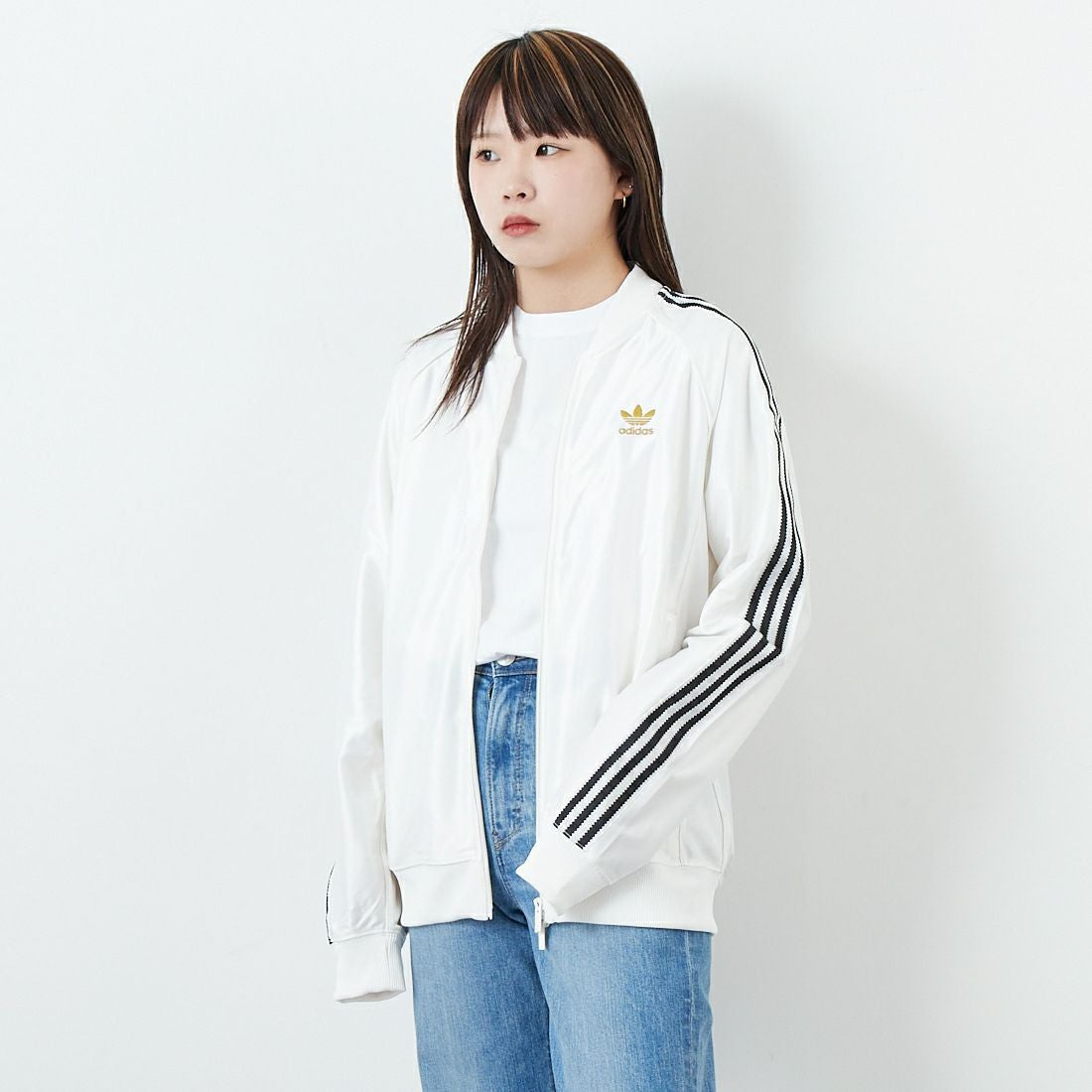 adidas Originals [アディダス オリジナルス] スーパースター トラックトップ [JZ091] JW1849 &&モデル身長：167cm 着用サイズ：S&&
