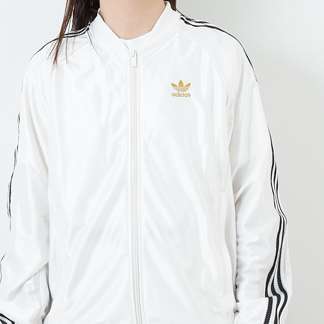 adidas Originals [アディダス オリジナルス] スーパースター トラックトップ [JZ091] JW1849 &&モデル身長：167cm 着用サイズ：S&&