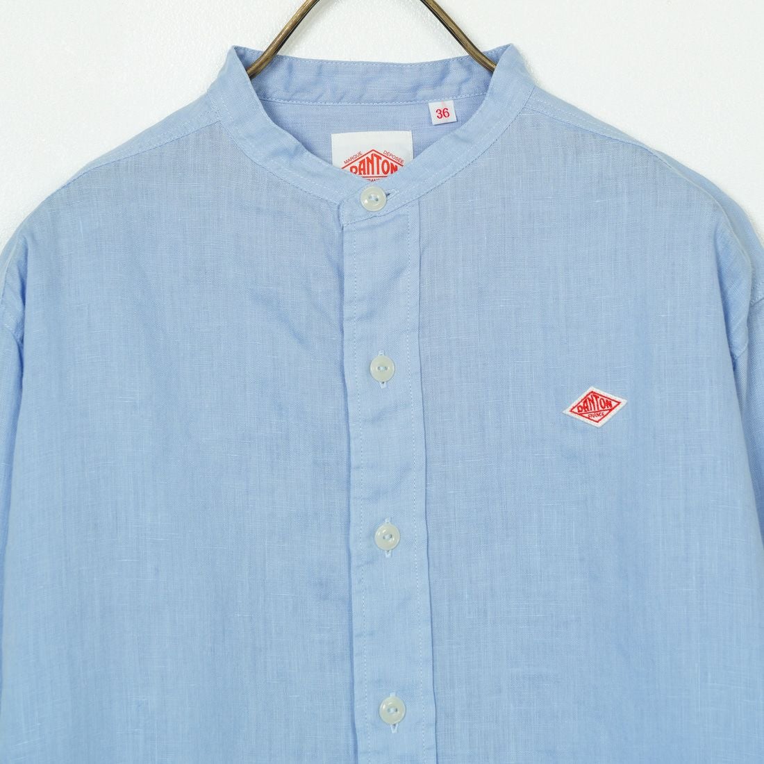 DANTON [ダントン] リネンクロスバンドカラーシャツ [DT-B0279FLI] DK.SAX