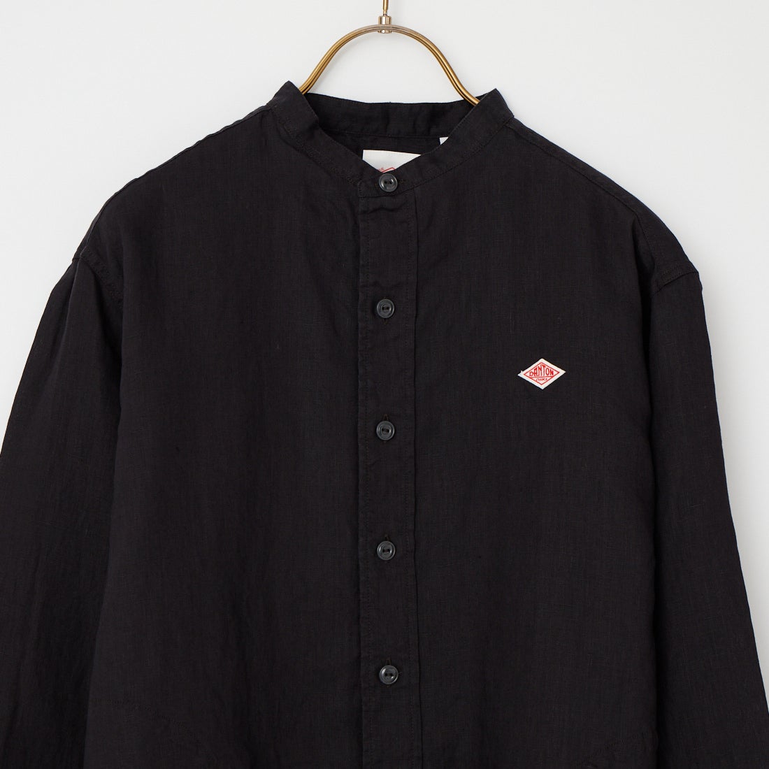 DANTON [ダントン] リネンクロスバンドカラーシャツ [DT-B0279FLI] CHARCOAL