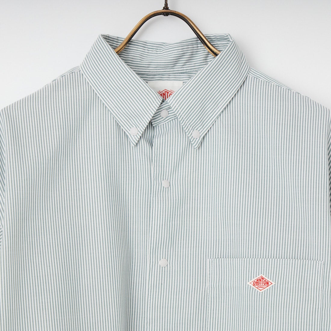 DANTON [ダントン] ボタンダウンシャツ [DT-B0293POD] GRN/WHT ST