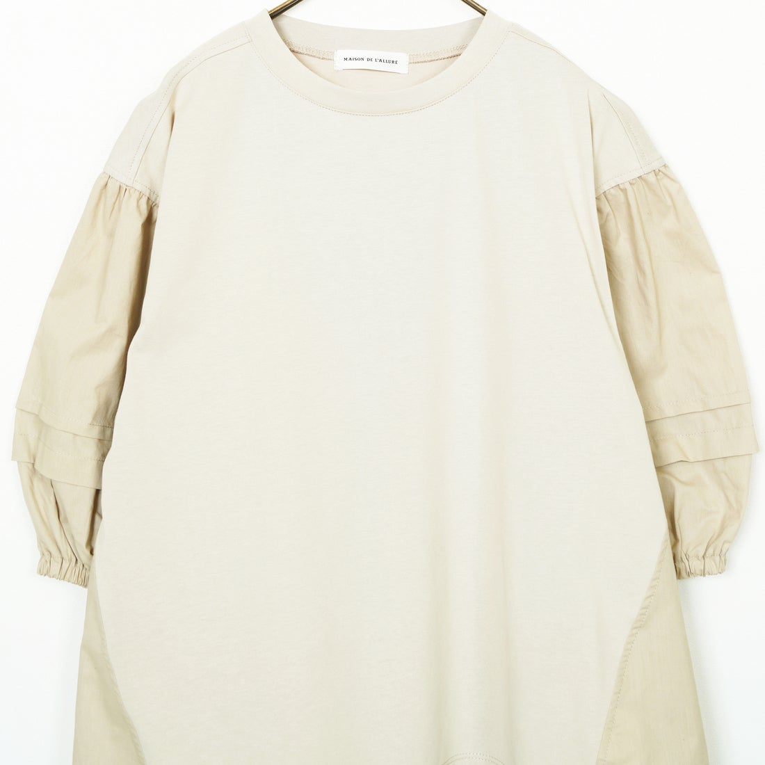 Maison de L'allure [メゾン ドゥ ラリュール] ドッキング袖ボリュームプルオーバー [M25112010] 07 GRAY