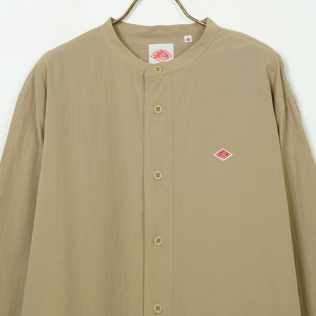 DANTON [ダントン] バンドカラーシャツ [DT-B0339MUG] BEIGE