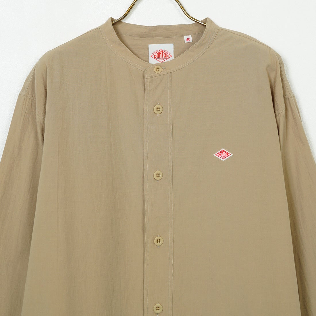 DANTON [ダントン] バンドカラーシャツ [DT-B0339MUG] BEIGE