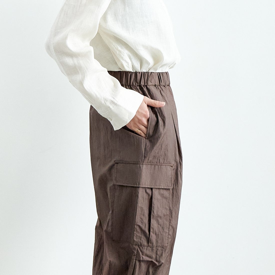 Jeans Factory Clothes [ジーンズファクトリークローズ] ダイヤモンドワッシャーパラシュートパンツ [21254060] 037 ﾌﾞﾗｳﾝ