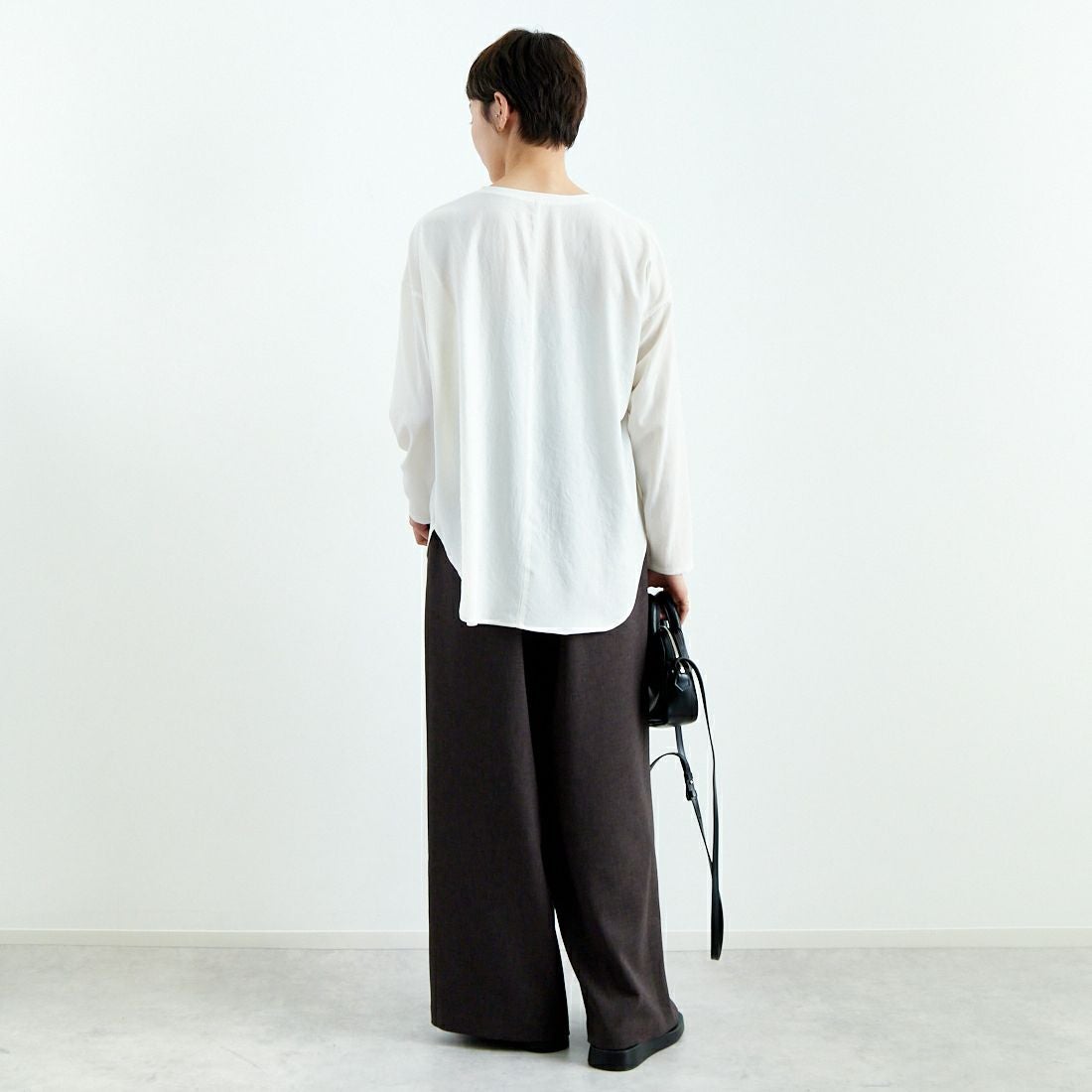 Jeans Factory Clothes [ジーンズファクトリークローズ] ノルディス2WAYプルオーバー [21254057] 031 ｵﾌ &&モデル身長：160cm 着用サイズ：F&&