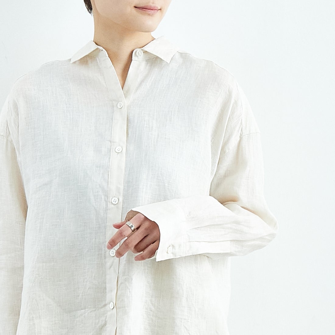 MICA&DEAL [マイカアンドディール] リネンシャツ [0125101057] L/BEIGE