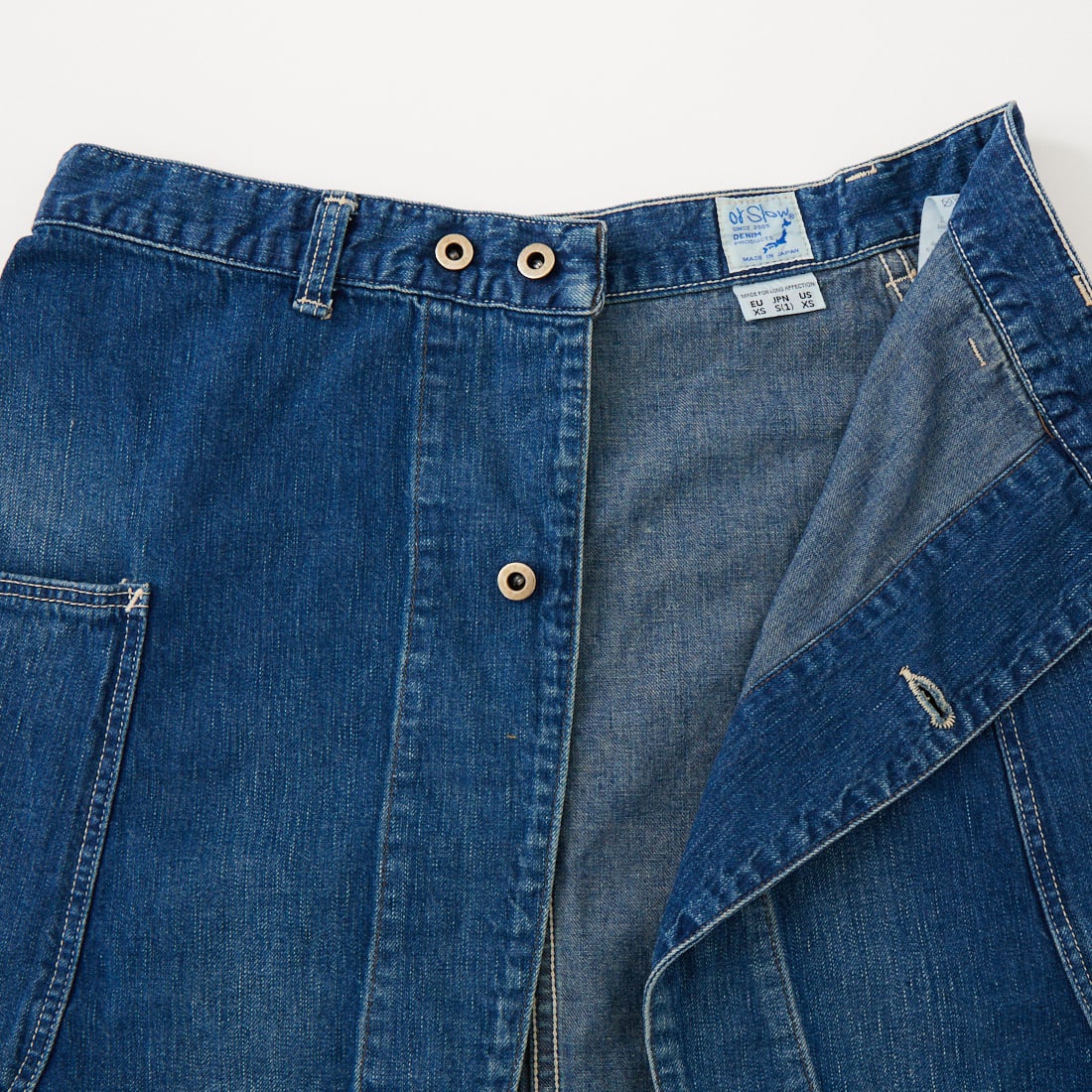 orSlow [オアスロウ] デニムオーバーラップスカート [00-4016] 95 DENIM U