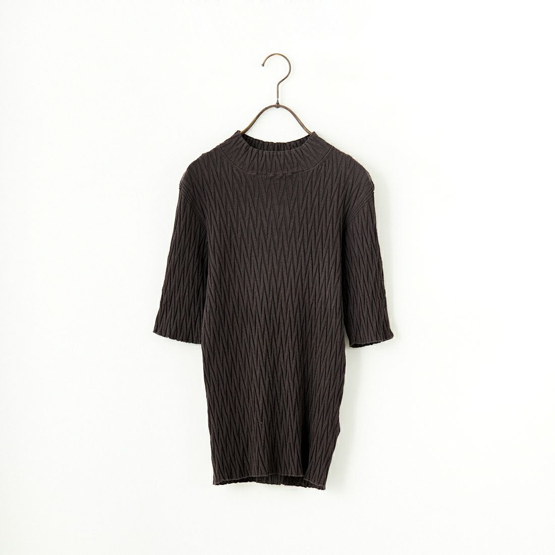 UNFIL [アンフィル] ハイツイストコットン リブニットセーター [WVSP-UW137] CHR BRN