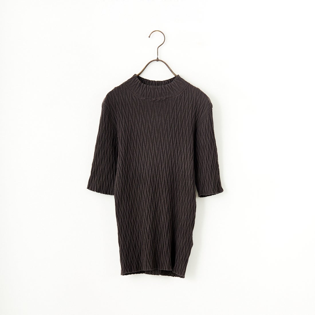 UNFIL [アンフィル] ハイツイストコットン リブニットセーター [WVSP-UW137] CHR BRN