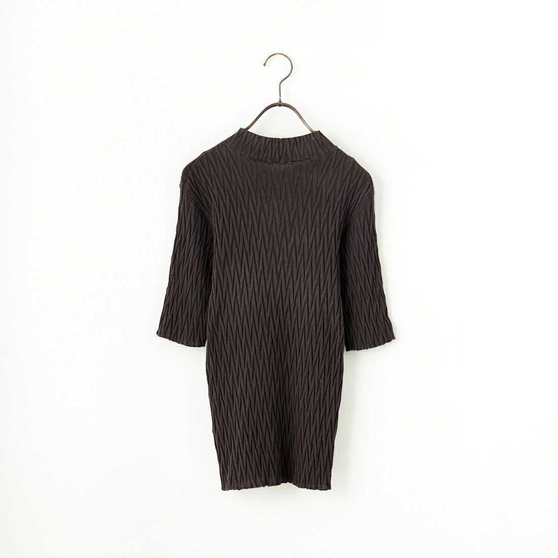 UNFIL [アンフィル] ハイツイストコットン リブニットセーター [WVSP-UW137] CHR BRN