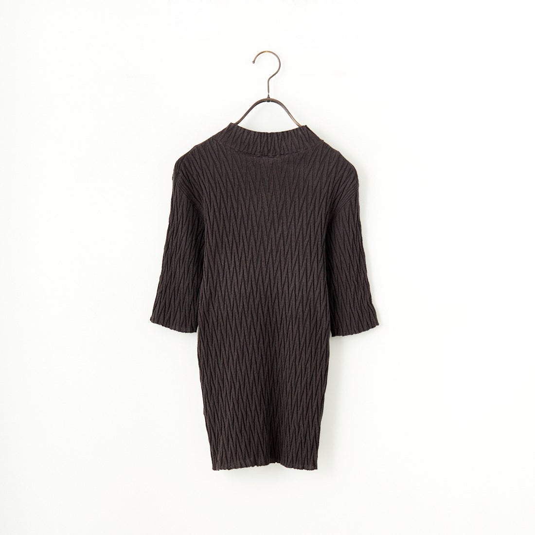 UNFIL [アンフィル] ハイツイストコットン リブニットセーター [WVSP-UW137] CHR BRN