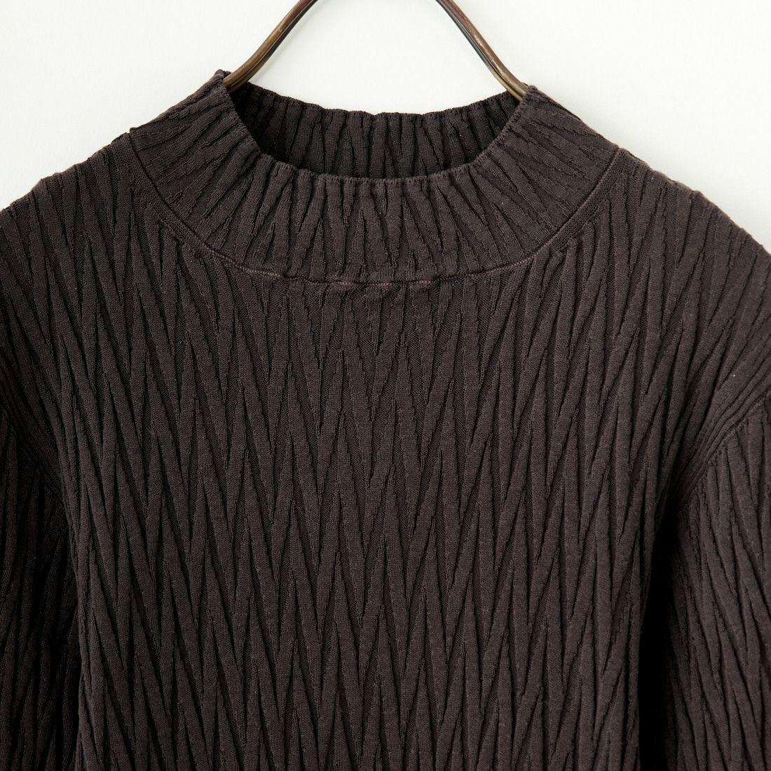 UNFIL [アンフィル] ハイツイストコットン リブニットセーター [WVSP-UW137] CHR BRN