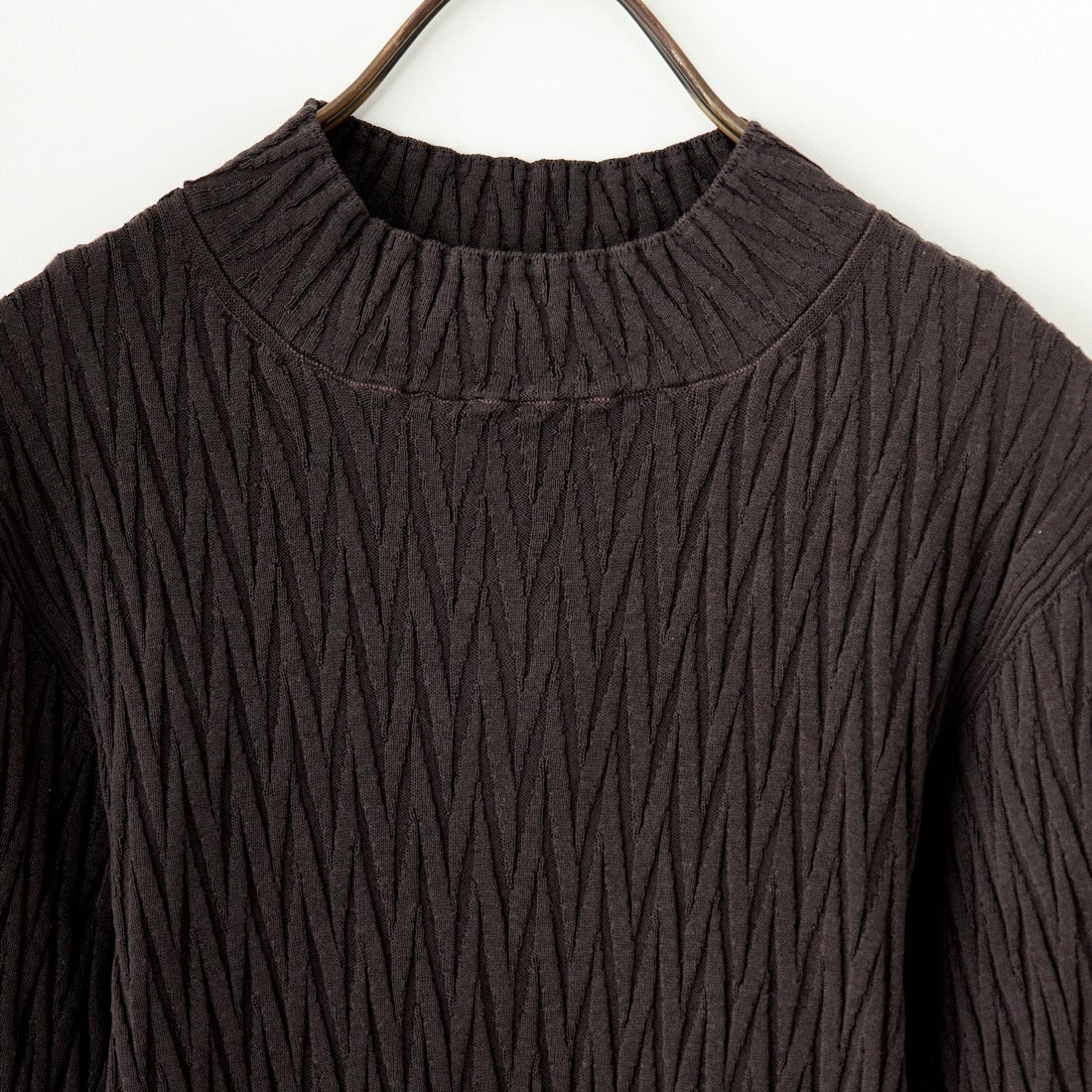 UNFIL [アンフィル] ハイツイストコットン リブニットセーター [WVSP-UW137] CHR BRN