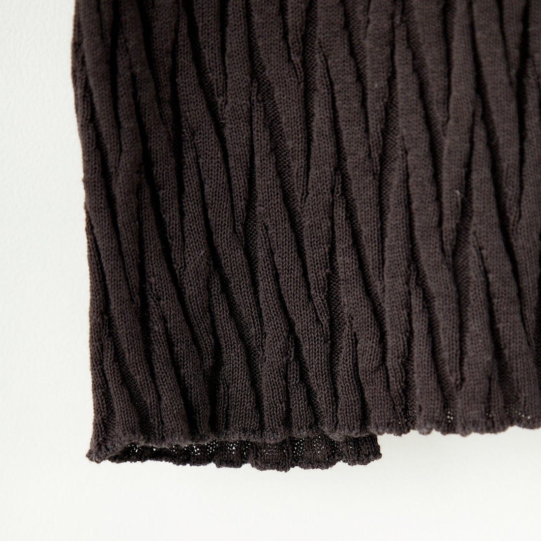 UNFIL [アンフィル] ハイツイストコットン リブニットセーター [WVSP-UW137] CHR BRN