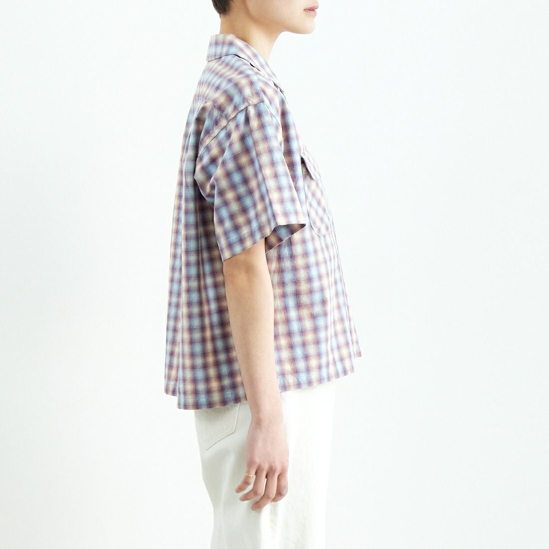 PENDLETON [ペンドルトン] オープンカラーシャツ [5275-0003] 02 P.PINK/ &&モデル身長：160cm 着用サイズ：XS&&