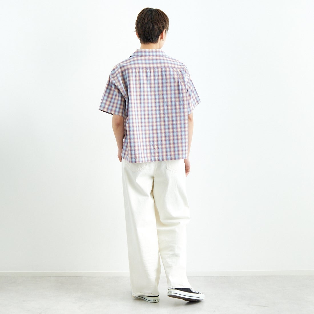 PENDLETON [ペンドルトン] オープンカラーシャツ [5275-0003] 02 P.PINK/ &&モデル身長：160cm 着用サイズ：XS&&