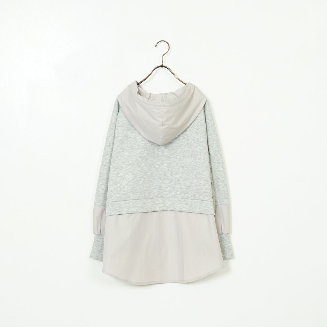 Jeans Factory Clothes [ジーンズファクトリークローズ] 異素材切替 ダンボール ジップフーディ [21254067] 006 ｸﾞﾚｰﾓｸ