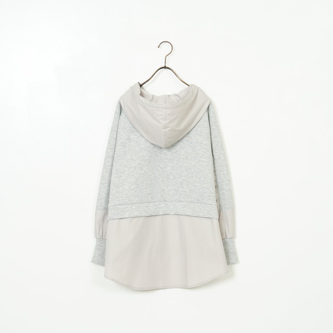 Jeans Factory Clothes [ジーンズファクトリークローズ] 異素材切替 ダンボール ジップフーディ [21254067] 006 ｸﾞﾚｰﾓｸ