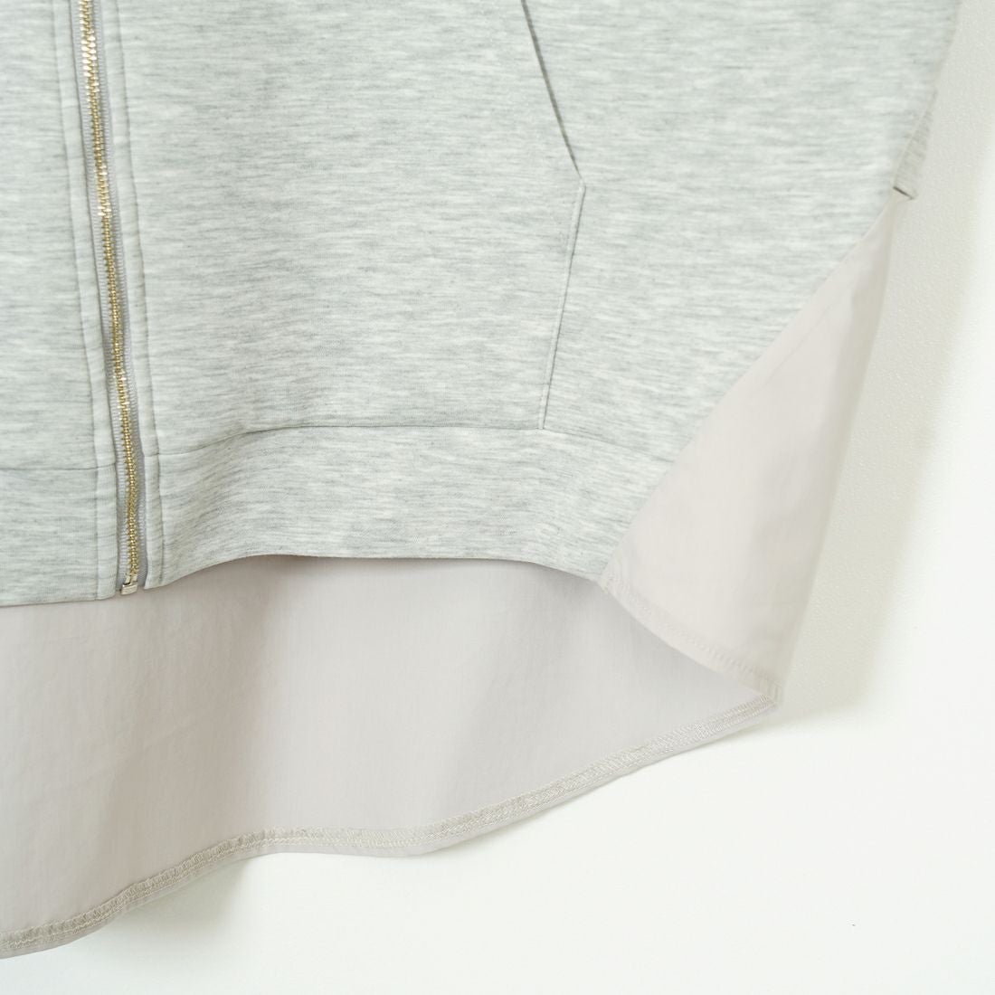 Jeans Factory Clothes [ジーンズファクトリークローズ] 異素材切替 ダンボール ジップフーディ [21254067] 006 ｸﾞﾚｰﾓｸ